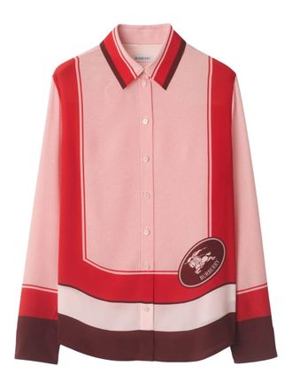Burberry EDK zijden blouse met print - Roze