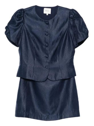 Reformation Mika two piece - women - Nylon/Polyester/Viscose - 2 - Blue