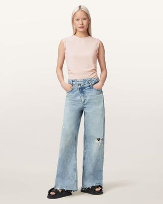 AllSaints Cotton/Modal West Sleeveless Tank Top, Size: XS