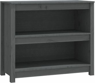 vidaXL Estantería madera maciza de pino gris 80x35x68 cm Vidaxl