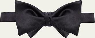 Brunello Cucinelli Basic Solid Silk and Cotton Bow Tie