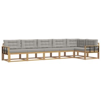 vidaXL Conjunto De Sof&aacute;s De Exterior 4 Pcs Blanco Y Gris Claro Vidaxl