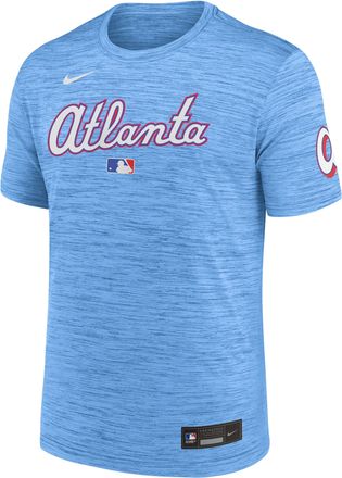 Nike Atlanta Braves City Connect Velocity Nike Mens Dri-FIT MLB T-Shirt in Blue | 02ER4NAAW-AV0