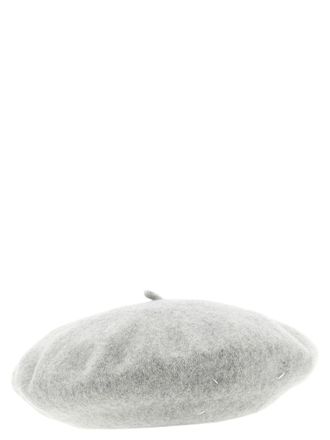 Maison Margiela Wool Four-Stitch Beret - Gray