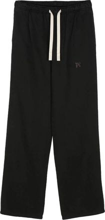 Palm Angels Monogram Travel Pants - Heren - Straight fit broeken - Zwart - M - Katoen - Broeken