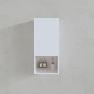 Aurlane Aurlane - Columna De Almacenamiento Blanca - Puerta Y Nicho - 35x80x32,5 Cm