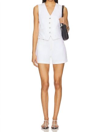Pistola Denim Saige Shorts In Polished White