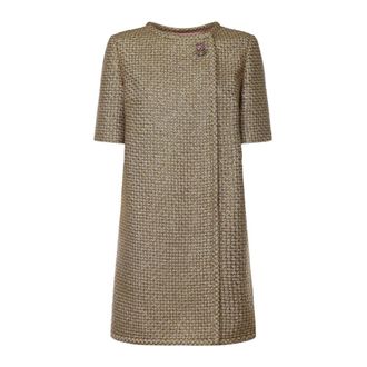 Valentino Garavani Tweed Lurex Short Dress - female - Valentino Garavani - Party Dresses - Yellow - S - Dresses