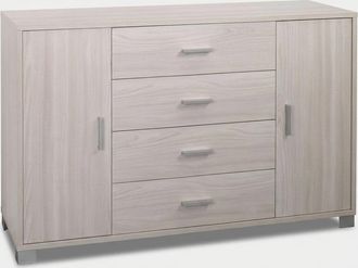 OEM Aparador Moderno Para Sal&oacute;n Con 2 Puertas Y 4 Cajones Quadrante - Olmo