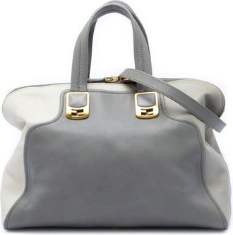 Fendi Pre-owned Fendi Large Leather Colorblock Chameleon Satchel Ladies CLP6KWQD6ZXOCBH1