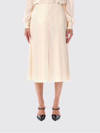 Valentino Garavani VLogo Signature Print Silk Midi Pencil Skirt