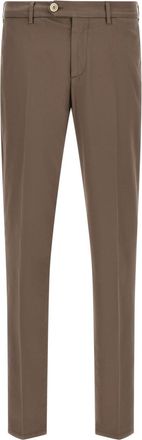 Brunello Cucinelli Beige Slim Flat Front Pants