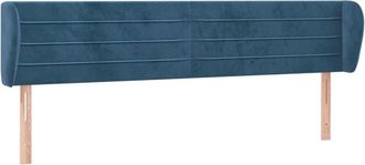 vidaXL Cabecero De Terciopelo Azul Oscuro 163x23x78/88 Cm Vidaxl