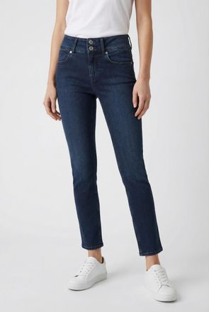 Pepe Jeans London Slim-fit-Jeans PEPE JEANS GEN PUSH UP, Damen, Gr. 27, L&auml;nge 30, dunkelblau, Denim/Jeans, Obermaterial: 84% Baumwolle, 15% Polyester, 1% Elasthan, slim