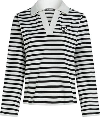 Karl Lagerfeld Polo a righe - Bianco