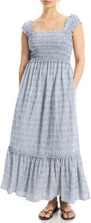 Max Studio Tiered Printed Sundress in Navy/White at Nordstrom Rack, Size X-Small