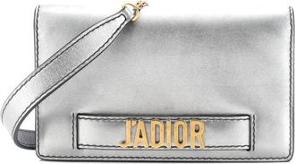 Dior JAdior on Chain Leather clutch bag - Argento