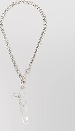 Jean Paul Gaultier chain necklace featuring safety pin motif