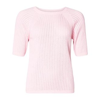 Lind Rondgebreide trui - Dames - Ronde hals truien - Roze - XL - Truien & Vesten