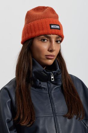 Moschino Cap With Logo Patch, Unisex, Red