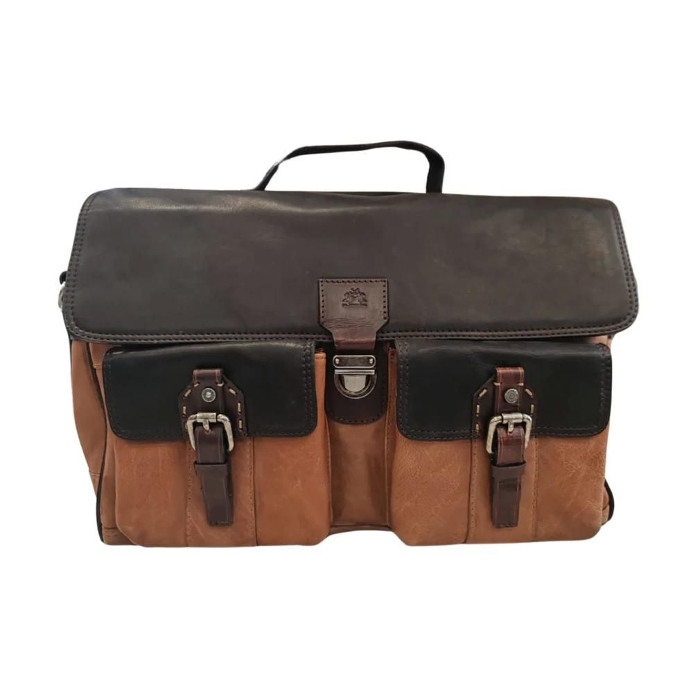 La Martina Heritage – Bandeau/ Sac à Bandoulière Marron Foncé – Neuf En Boîte – Marron