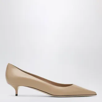 Jimmy Choo London D&eacute;collet&eacute; Amelia 35 in pelle beige chai