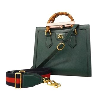 Gucci Pre-owned Handbags, female, Green, Size: ONE SIZE Pre-owned Vintage Handbag