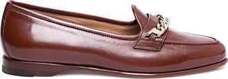 Santoni Womens leather Andrea loafer in Brown at Nordstrom, Size 10