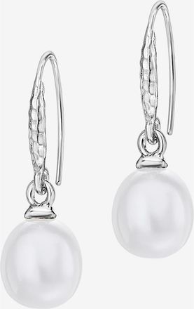 Dower & Hall 8mm Oval White Luna Pearl Drop Earrings in Sterling Silver at Nordstrom