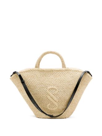 Proenza Schouler large Chelsea tote bag - women - Raffia/CALFSKIN - One Size - Neutrals
