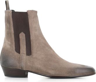 Pantanetti Schoenen, Dames, Grijs, 37 EU, Leer, Chelsea Boot