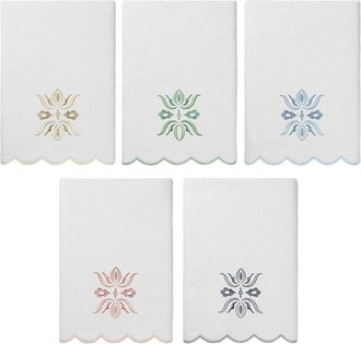 Linum Home Textiles 100% Turkish Cotton Adornia Scallop Bath Towel