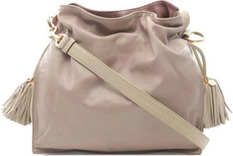 Loewe 2000-2025 Nappa Flamenco 30 crossbodytas met kwastje - Bruin