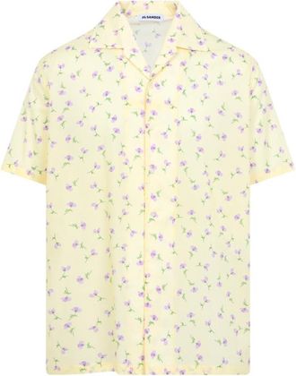 Jil Sander Pastel Yellow Floral Shirt