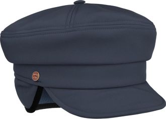 Mayser Debby Fisherman´s Cap with Ear Flaps Women - Made in The EU Flat hat rain Peak, Lining, Leather Trim Autumn Summer Spring Winter Summer-Winter - M (57