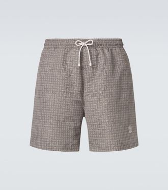 Brunello Cucinelli Logo swim trunks