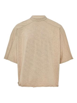 Entire studios T-shirt met gerafelde zoom - Beige