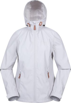 Mountain Warehouse Iona Womens Water Resistant Softshell Jacket - Breathable, Lightweight - For Spring Summer Beige Womens Size 22
