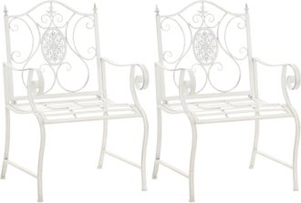 Clp Clp - Juego De 2 Sillas De Jard&iacute;n Punjab Blanco Antiguo