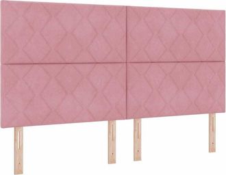 vidaXL Cabecero Led Con Luces De Tiras Led Rosa 180 Cm Terciopelo Vidaxl