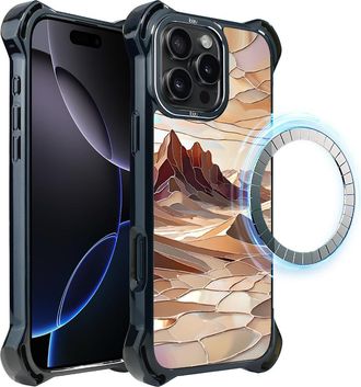 OEM Funda Ibizu Dropguard Ultra Para Iphone 16 Pro Max Con Magsafe, Colores De Cristal, Desert Calm