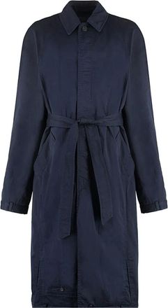 Balenciaga Belted Coats, female, Blue, Size: XS Trench