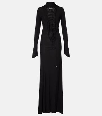 パーティードレス ATTICO WCW00247ACC001AA Dresses Cady midi dress Black midi dress for Women | THE ATTICO®
