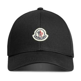 Moncler Stijlvolle katoenen pet - Heren - Petten - Zwart - ONE Size - Katoen - Accessoires