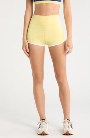 YEAR OF OURS Sporty High Waist Performance Shorts in Popcorn at Nordstrom, Size X-Small