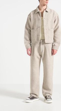 Mani&egrave;re De Voir Damien Textured Boucle Jacket With Back Detail in Beige at Nordstrom, Size Xx-Large