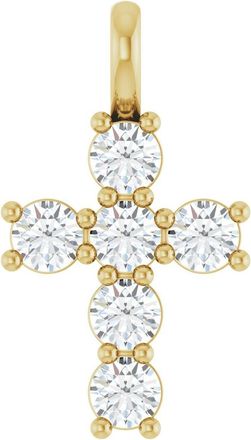 Diamond2Deal 14k Gold Round 1/2ct Lab-Grown Diamond Pendant