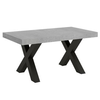 Itamoby Mesa extensible 90x160/264 cm efecto madera gris cemento, hierro