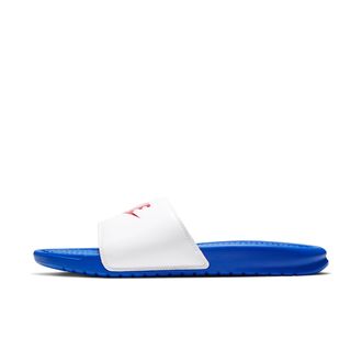 Nike Mens Benassi JDI Slides in Blue | 343880-410