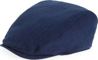 Open Edit Pinstripe Driving Cap in Navy at Nordstrom, Size Large/x-Large